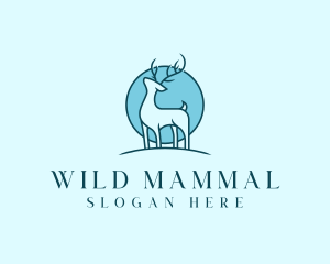 Wild Deer Animal logo design