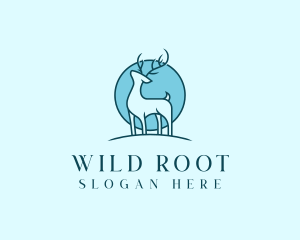 Wild Deer Animal logo design