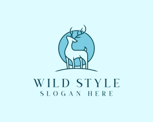 Wild Deer Animal logo design