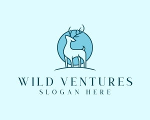 Wild Deer Animal logo design