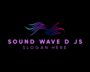 Neon Wave Swoosh logo design