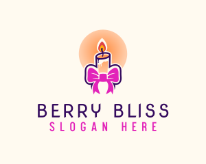 Candle Ribbon Gift logo design