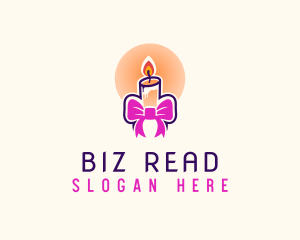 Candle Ribbon Gift logo design