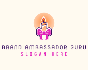 Candle Ribbon Gift logo design