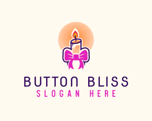 Candle Ribbon Gift logo design