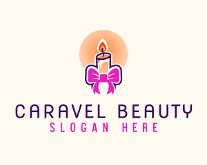 Candle Ribbon Gift logo design