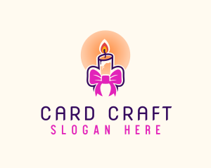 Candle Ribbon Gift logo design