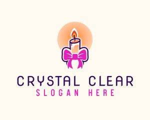 Candle Ribbon Gift logo design