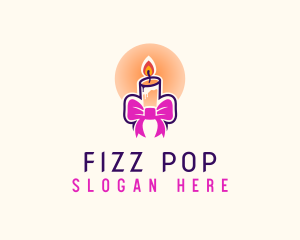 Candle Ribbon Gift logo design