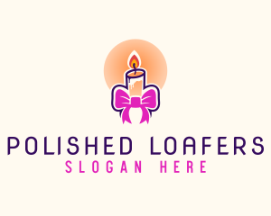 Candle Ribbon Gift logo design