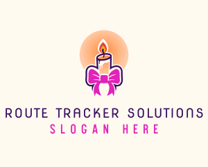 Candle Ribbon Gift logo design