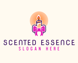 Candle Ribbon Gift logo design