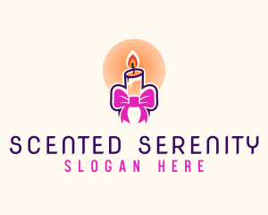 Candle Ribbon Gift logo design