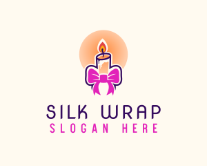 Candle Ribbon Gift logo design