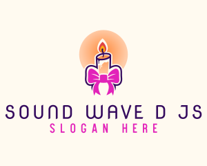 Candle Ribbon Gift logo design