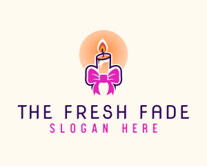 Candle Ribbon Gift logo design