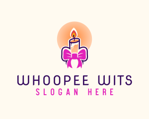 Candle Ribbon Gift logo design