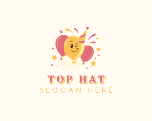 Party Hat Balloons  logo design