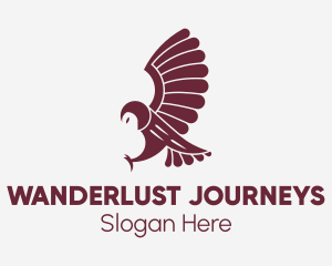Flying Owl Bird logo