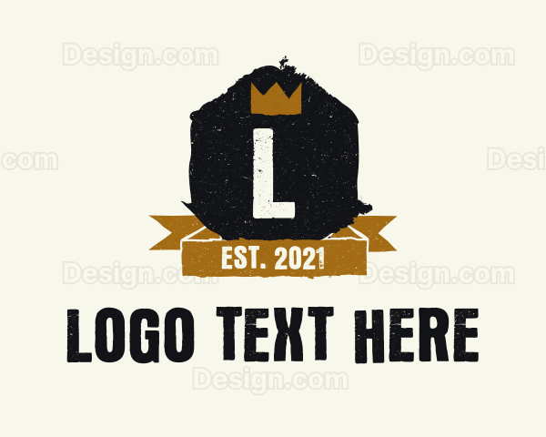 Rustic Royal Crown Letter Logo