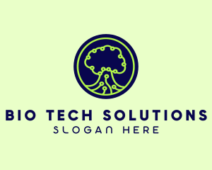 Green Tech Tree  logo design