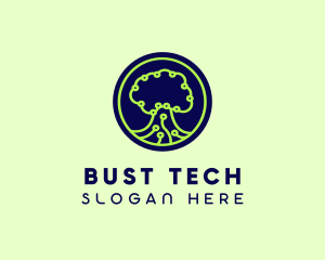 Green Tech Tree  logo design