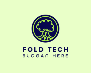 Green Tech Tree  logo design