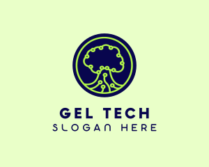 Green Tech Tree  logo design