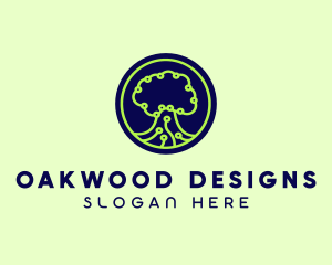 Green Tech Tree  logo design