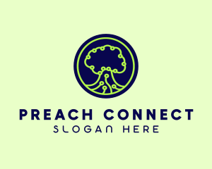 Green Tech Tree  logo design