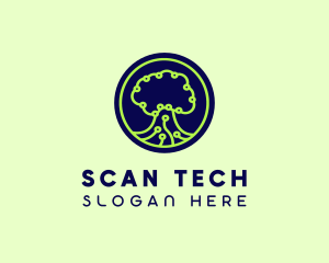 Green Tech Tree  logo design