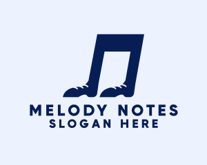 Music Note Shoe logo design