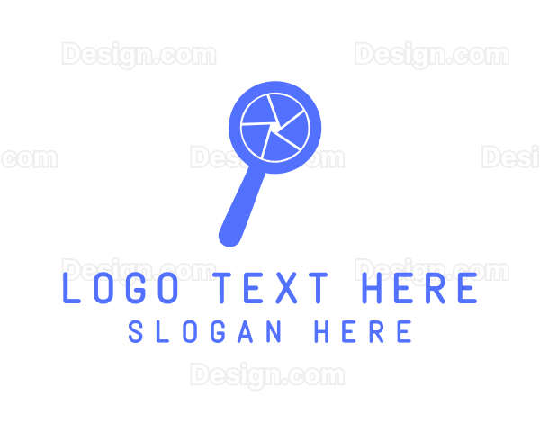 Magnifying Glass Shutter Logo