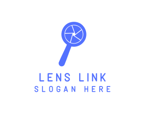 Magnifying Glass Shutter logo design