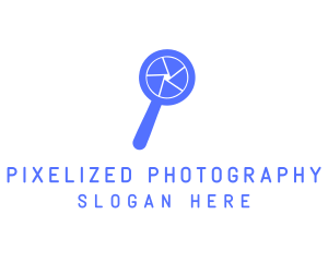 Magnifying Glass Shutter logo design