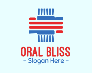 Dental Toothbrush Cross logo