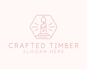 Hexagonal Candle Decor  logo design