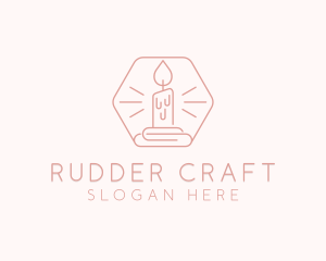 Hexagonal Candle Decor  logo design