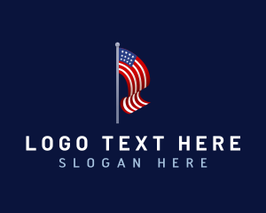 USA Patriotic Flag logo