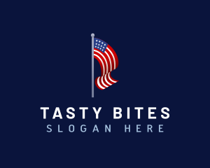 USA Patriotic Flag Logo