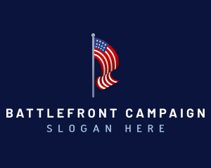 USA Patriotic Flag logo design