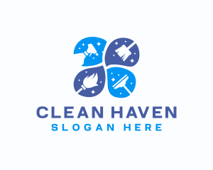 Cleaning Maid Janitorial logo design