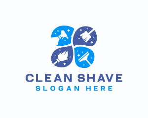 Cleaning Maid Janitorial logo design