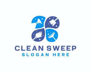 Cleaning Maid Janitorial logo design