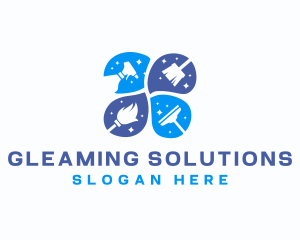 Cleaning Maid Janitorial logo design