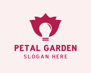 Flower Light Bulb logo design