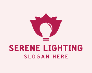 Flower Light Bulb logo