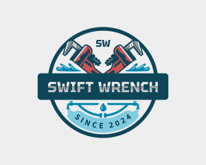 Plumbing Pipe Wrench logo design