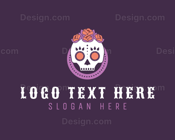 Decorative Mexican Skull Logo