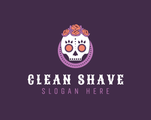 Decorative Mexican Skull logo